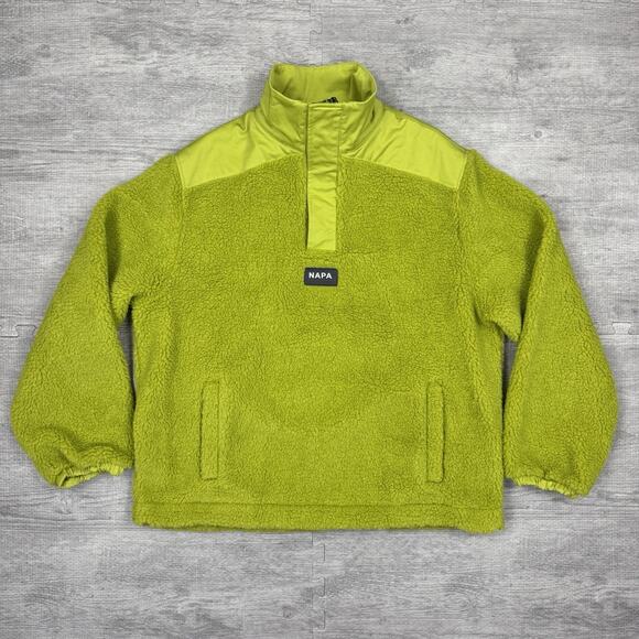 Size L Men NAPAPIJRI x MARTINE ROSE Green T-CRANTOCK Fleece Zip Pullover Jacket - Picture 1 of 10